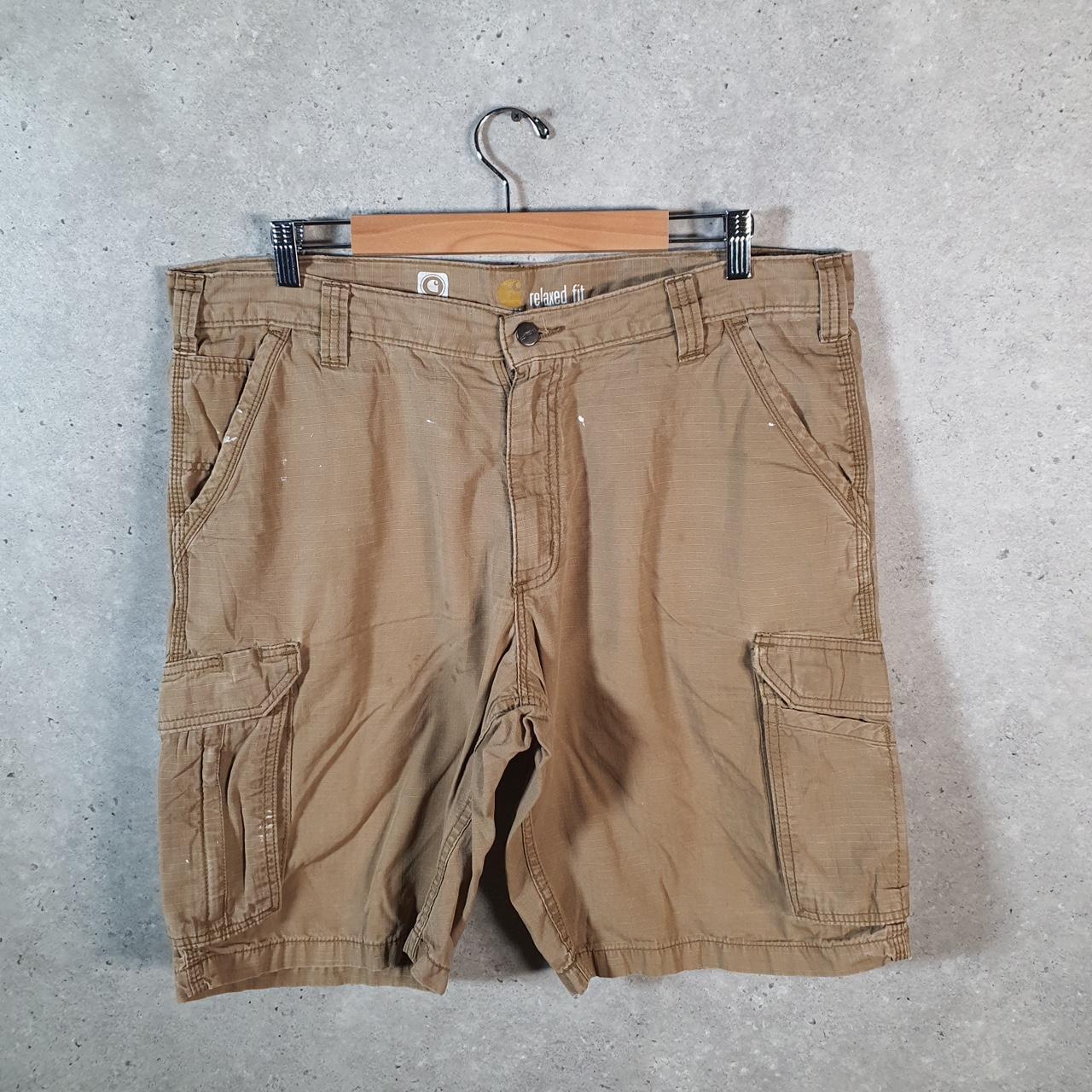 Vintage Carhartt Baggy Carpenter Shorts Jorts Cargo Men’s W38 Brown Relaxed Fit Workwear A4852