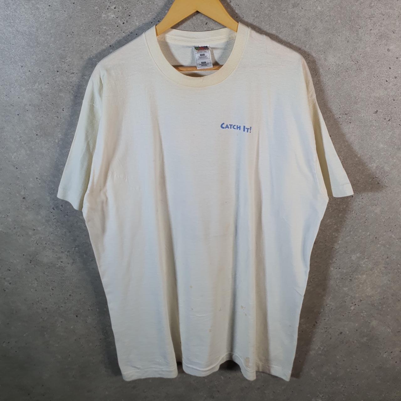 Vintage Fruit of the Loom Catch The Wave Motorola 90s USA Single Stitch T Shirt Men’s 2XL White