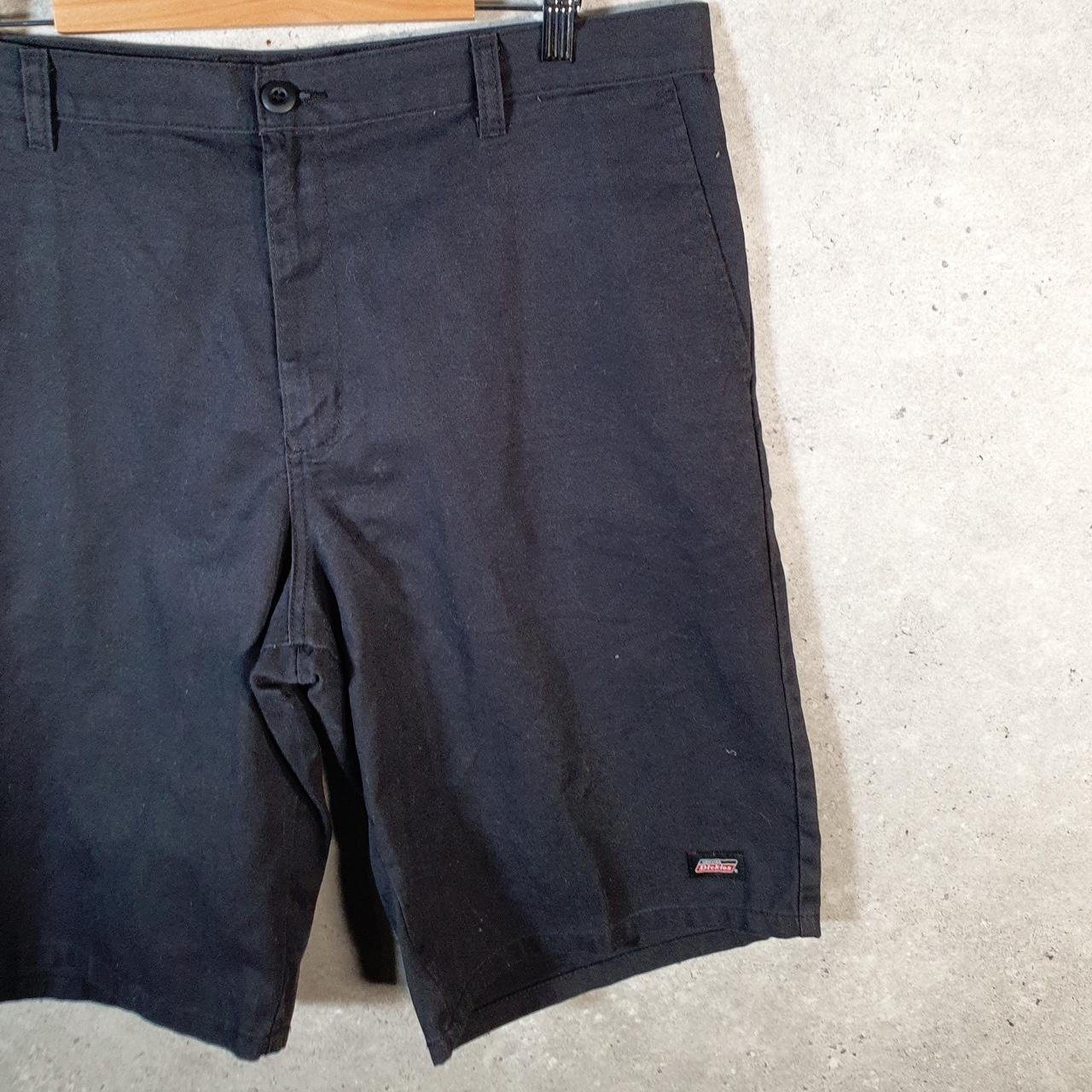 Vintage Dickies Baggy Chino Shorts Jorts Cargo Mens W38 Black Relaxed Fit