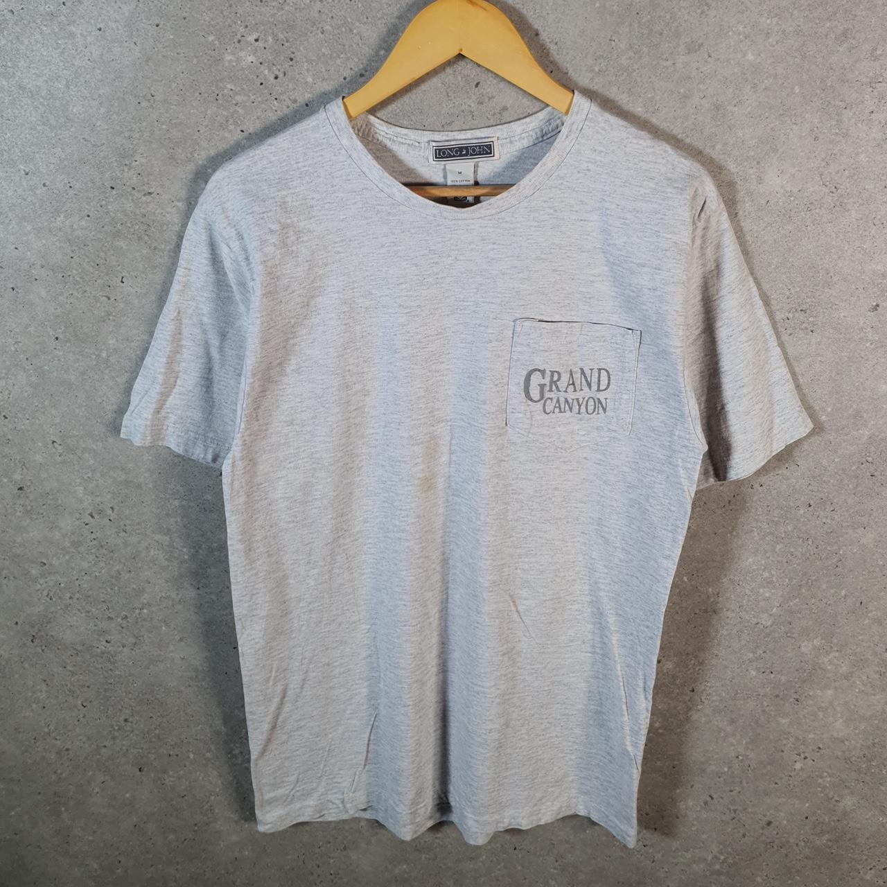 Vintage Long John Grand Canyon Arizona 90s USA Single Stitch T Shirt Men’s Medium Grey