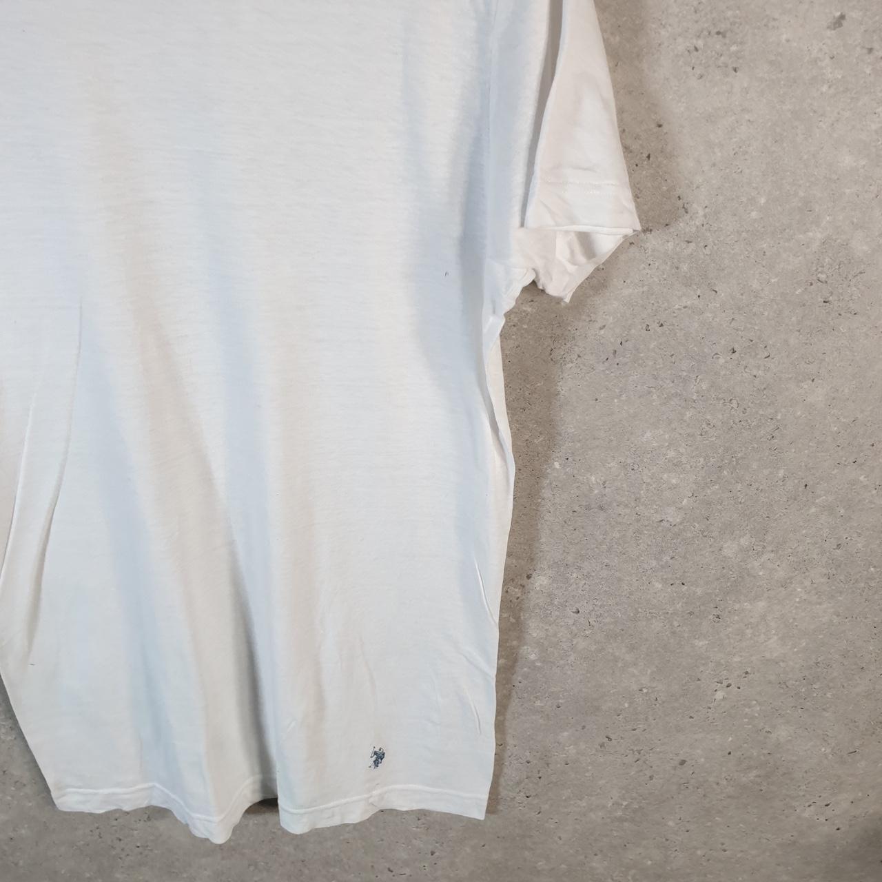 Vintage U.S. Polo Assn. Embroidered Logo T Shirt Mens Small White Athletic Casual