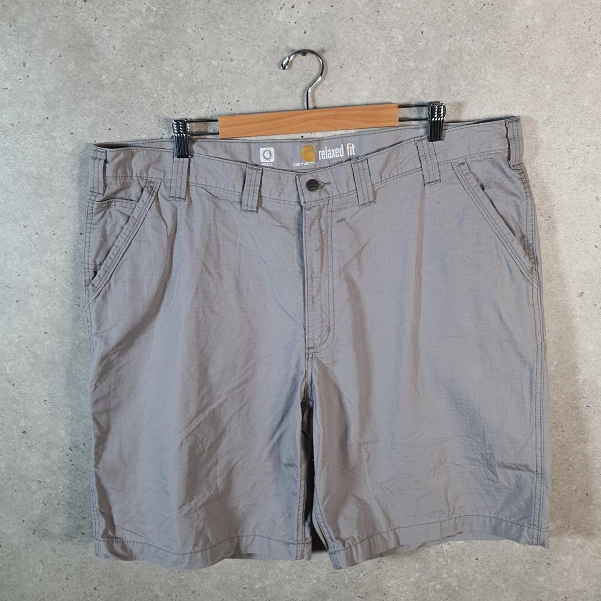 Vintage Carhartt Baggy Carpenter Shorts Jorts Cargo Men’s W44 Grey Relaxed Fit Workwear Big Fish Vintage