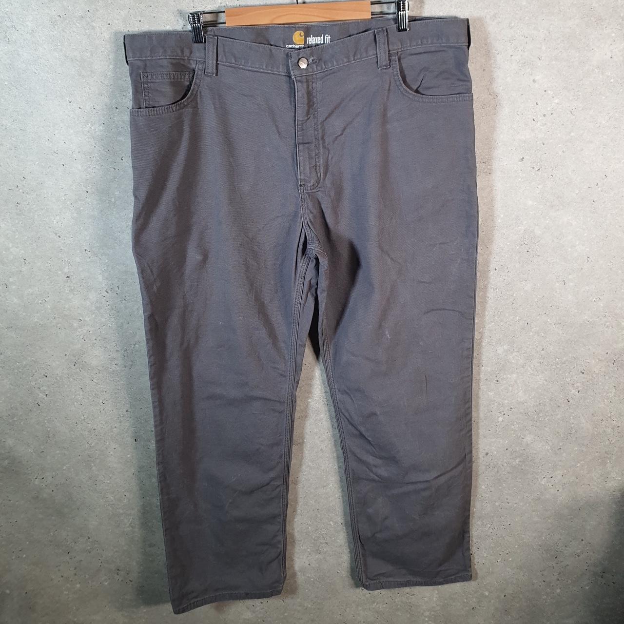 Vintage Carhartt Carpenter Trousers Mens W42 L30 Grey Relaxed Fit Workwear USA