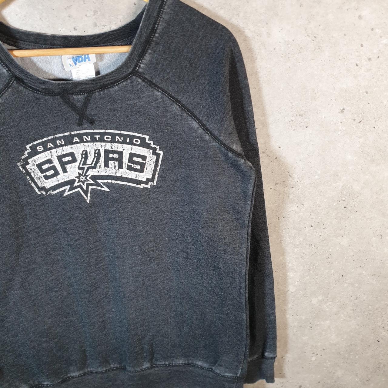 Vintage NBA San Antonio Spurs Sweatshirt Womens Medium Grey Pullover Pro Sport USA