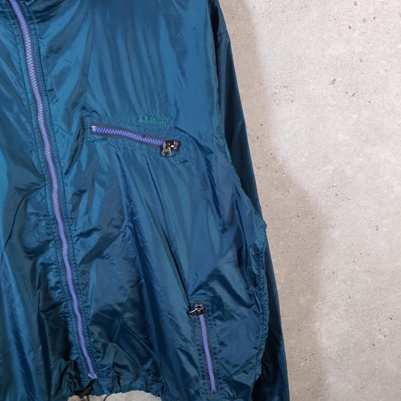 Vintage L.L. Bean Aztec Outdoors Nylon Jacket Mens XL Blue Full Zip Waterproof