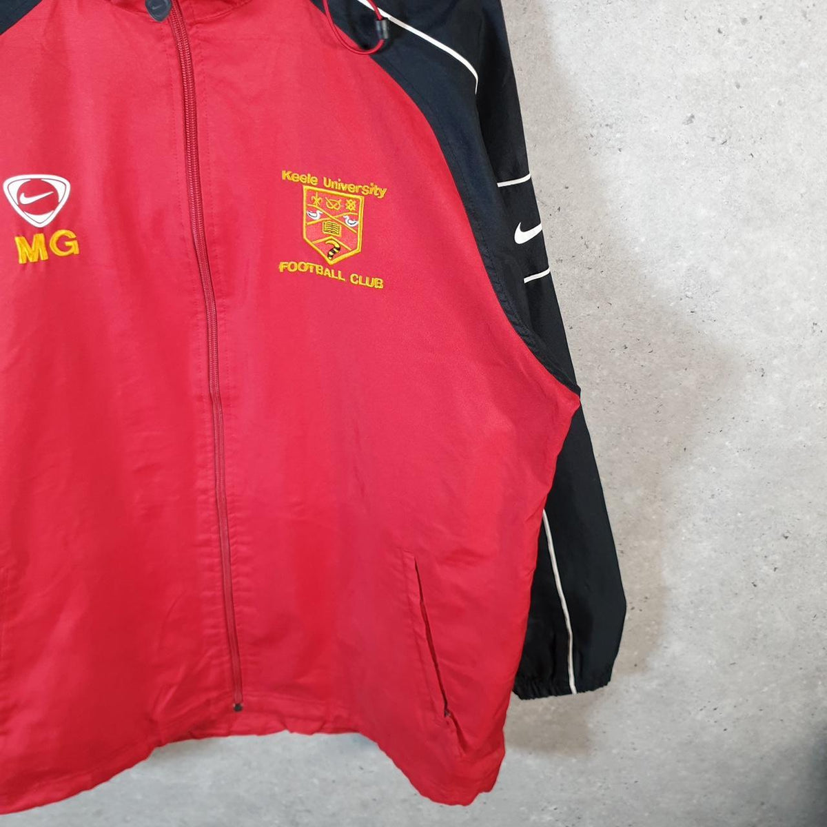 Vintage Nike 90s T90 Windbreaker Track Jacket Mens Large Red USA Swoosh Full Zip