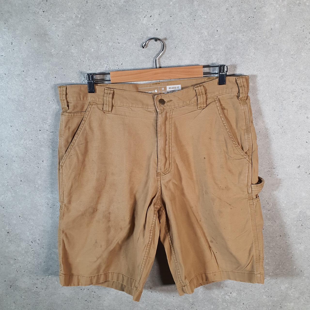 Vintage Carhartt Baggy Carpenter Shorts Jorts Cargo Men’s W36 Brown Relaxed Fit Workwear A4847