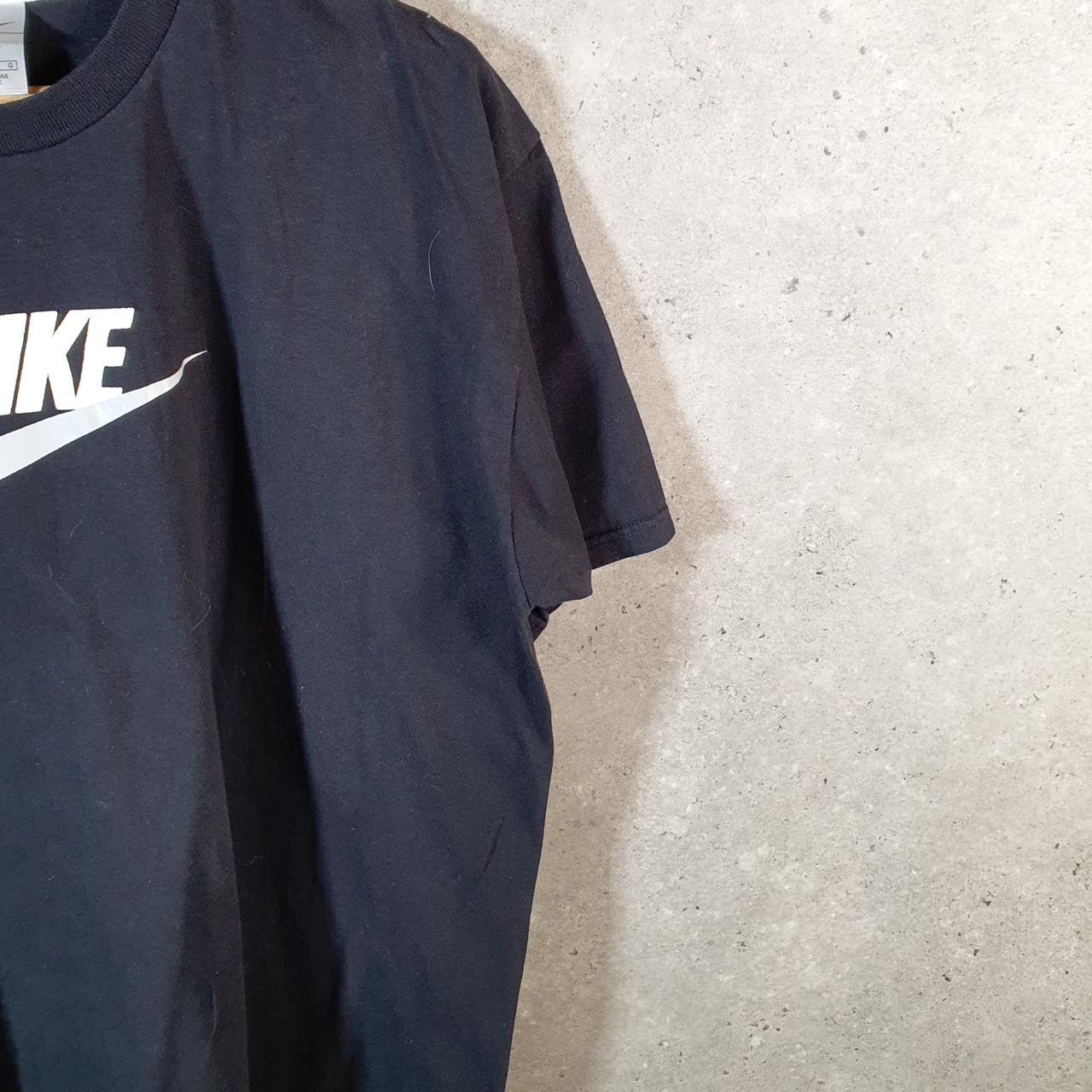 Vintage Nike 90s USA T Shirt Men’s Large Black Printed Single Swoosh Logo Athletic Big Fish Vintage