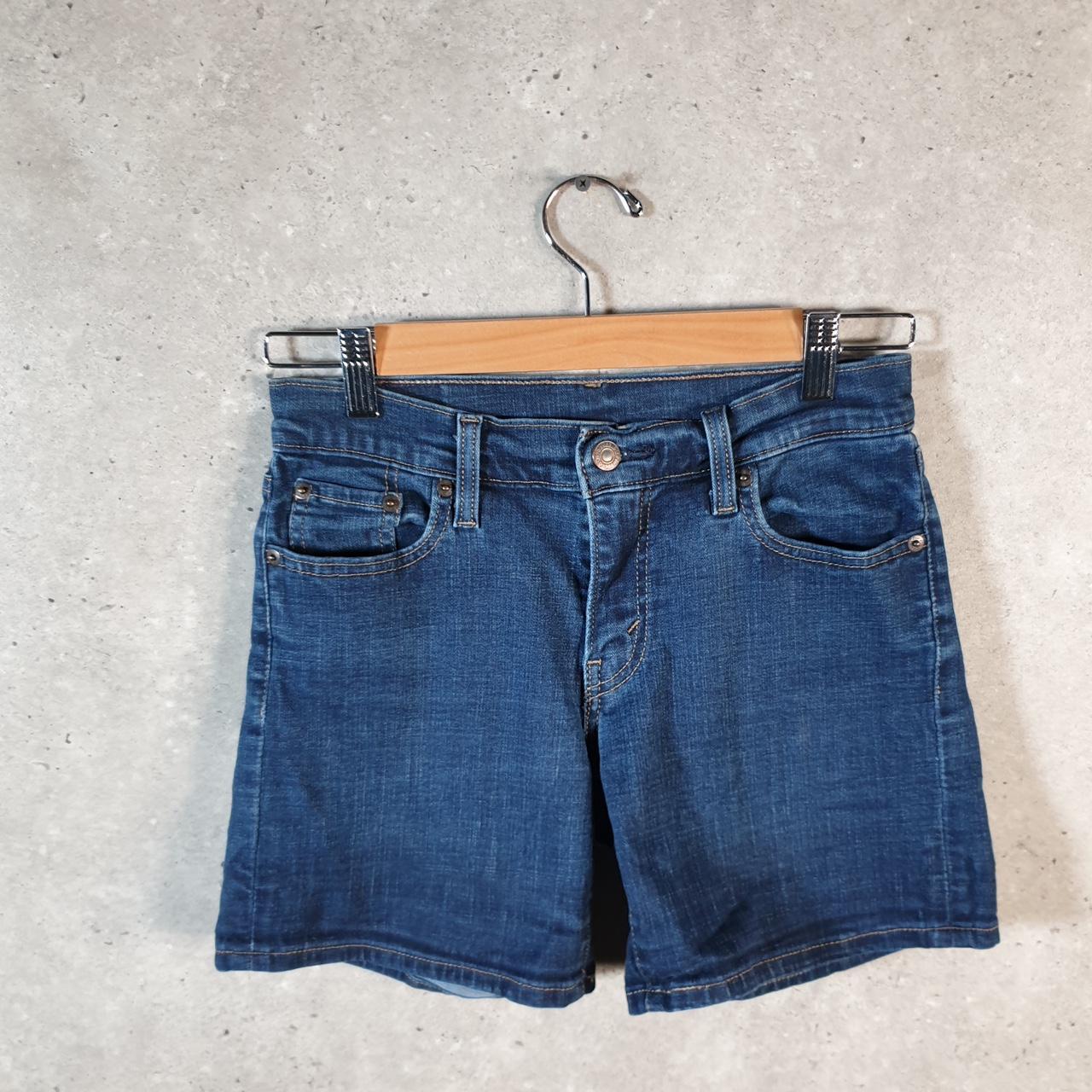 Vintage Levi’s Baggy Shorts Jorts Cargo Womens W26 Blue Relaxed Denim