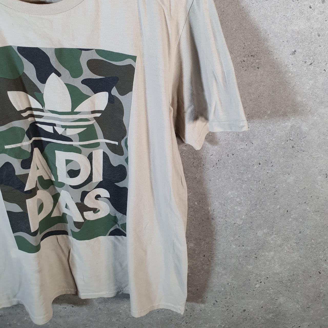 Vintage Adidas Trefoil Retro T Shirt Men’s Large Brown Three Stripes Logo