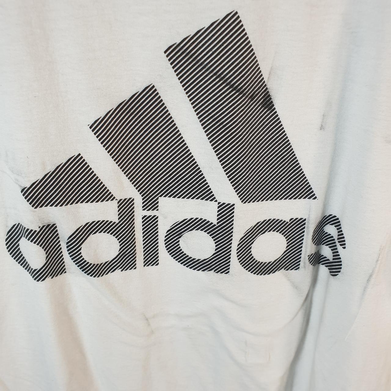 Vintage Adidas Go To Tee T Shirt Men’s Medium White Three Stripes Logo Athletic