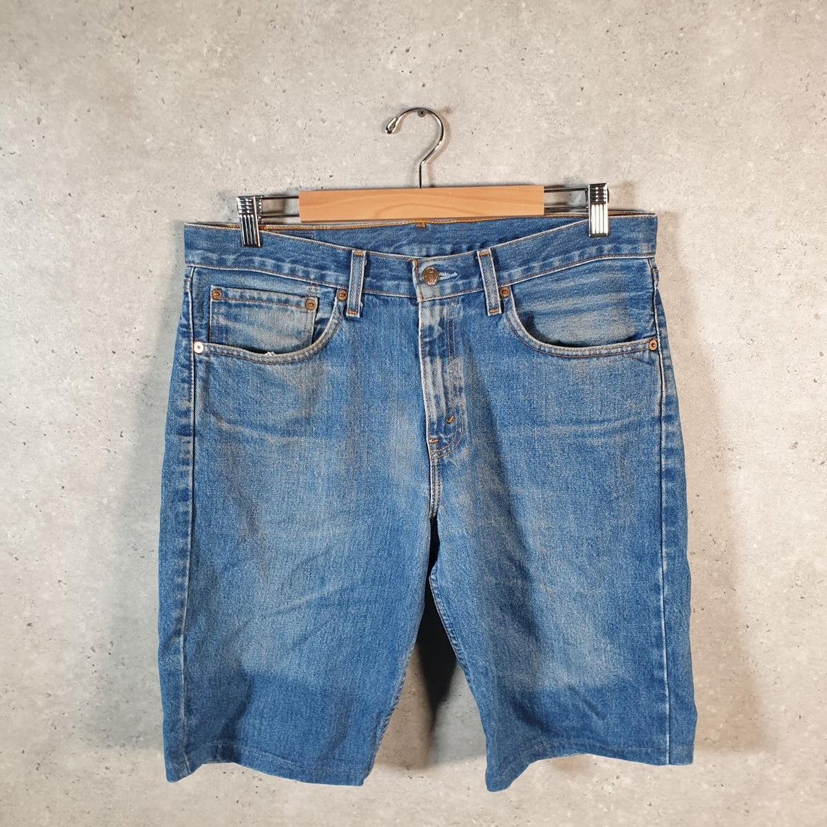 Vintage Levi’s 751 Baggy Shorts Jorts Cargo Mens W33 Blue Relaxed Denim