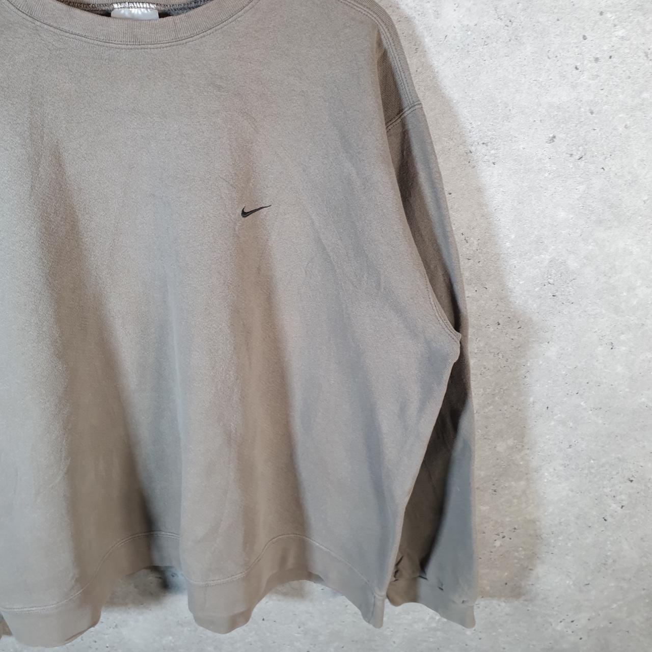 Vintage Nike 90s USA Embroidered Sweatshirt Men’s XL Brown Swoosh Y2K Pullover Logo