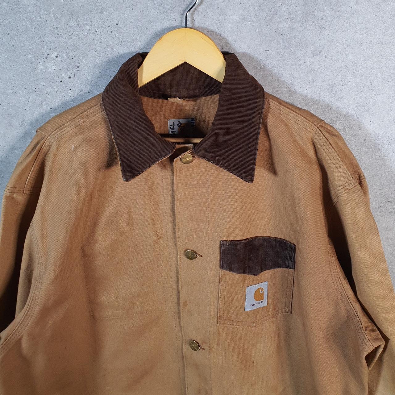 Vintage Carhartt Barn Chore Jacket Men’s Large Brown Workwear Canvas USA G2113
