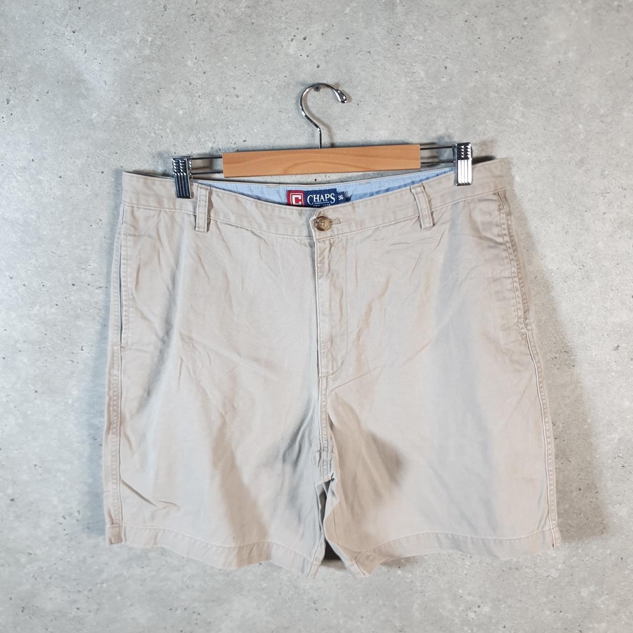 Vintage Chaps Ralph Lauren Polo Shorts Jorts Cargo Men’s W36 Beige Baggy Cotton