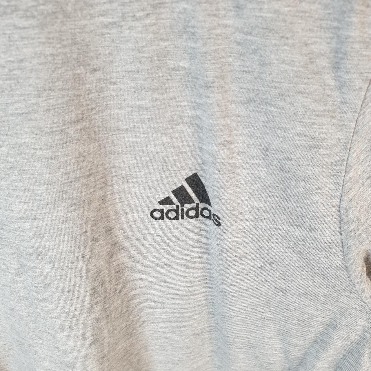 Vintage Adidas Golf Spellout T Shirt Men’s Medium Grey Three Stripes Logo Athletic