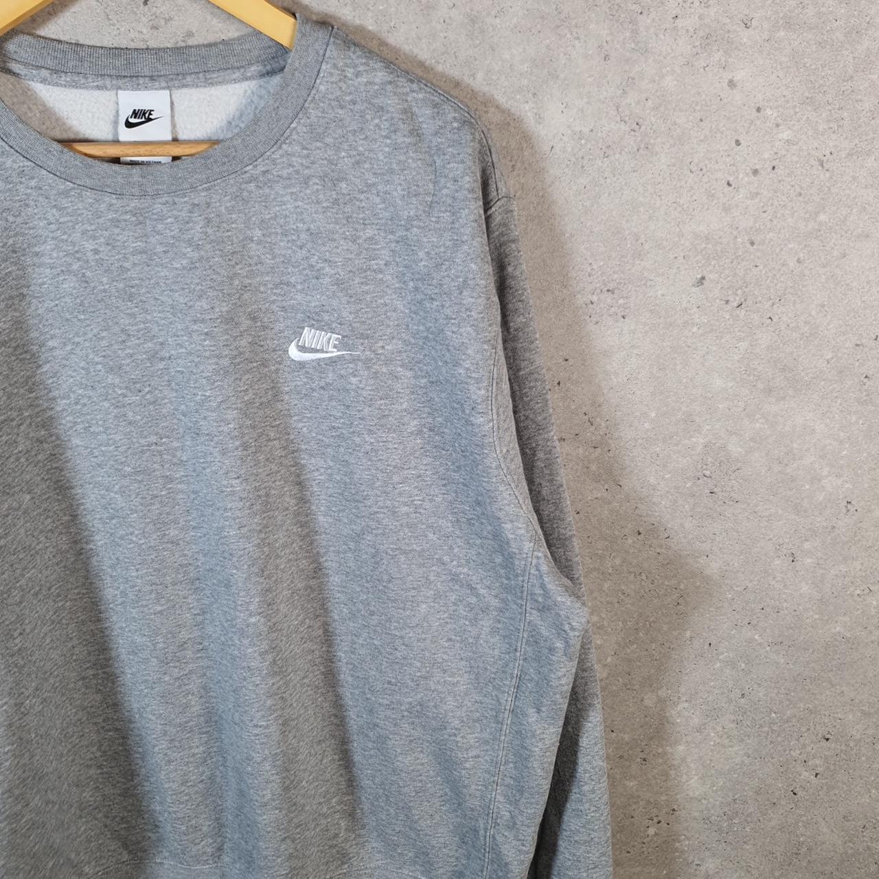 Vintage Nike Club Sweatshirt Men’s Large Tall Grey Swoosh Y2K Pullover Logo