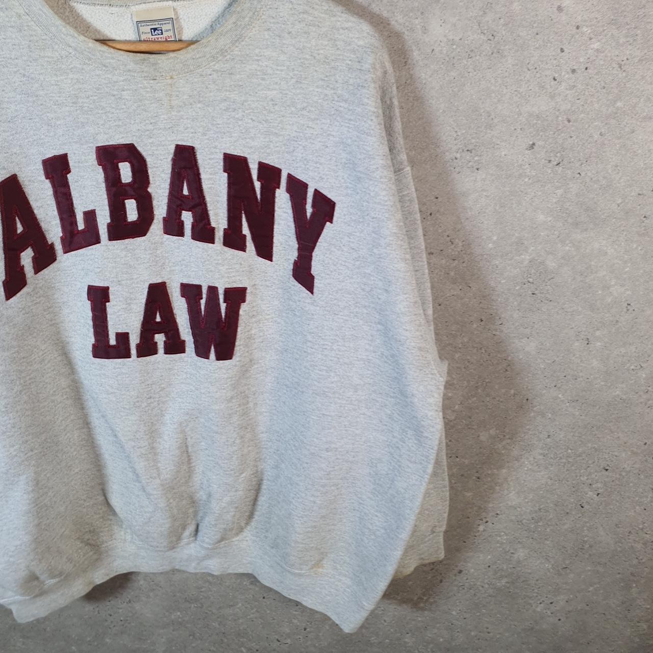 Vintage Lee Ultraweight Sweatshirt Men’s XL Grey USA Albany Law Pullover