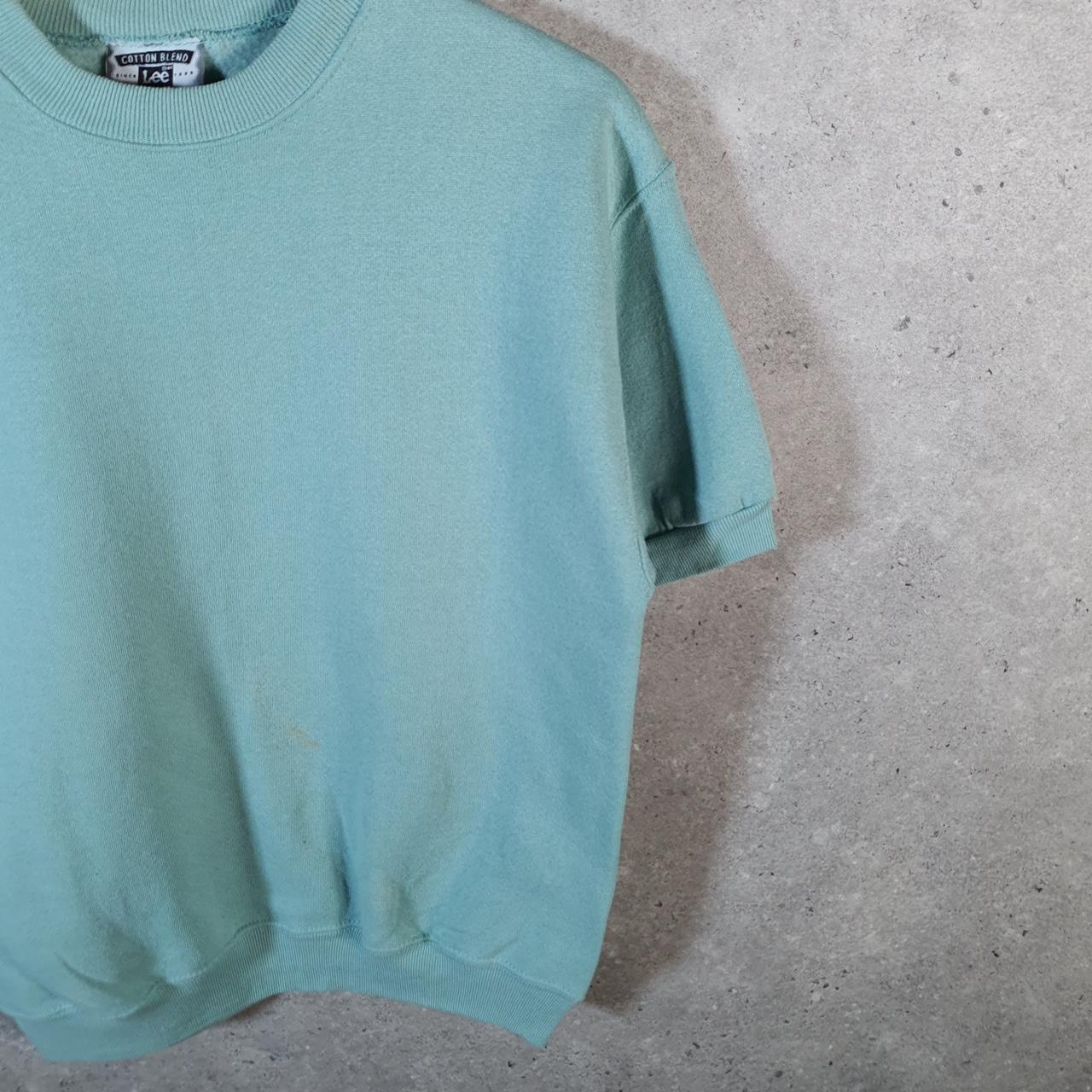 Vintage Lee Cotton Blend Short Sleeve Tank Sweatshirt Men’s Medium Blue USA Pullover