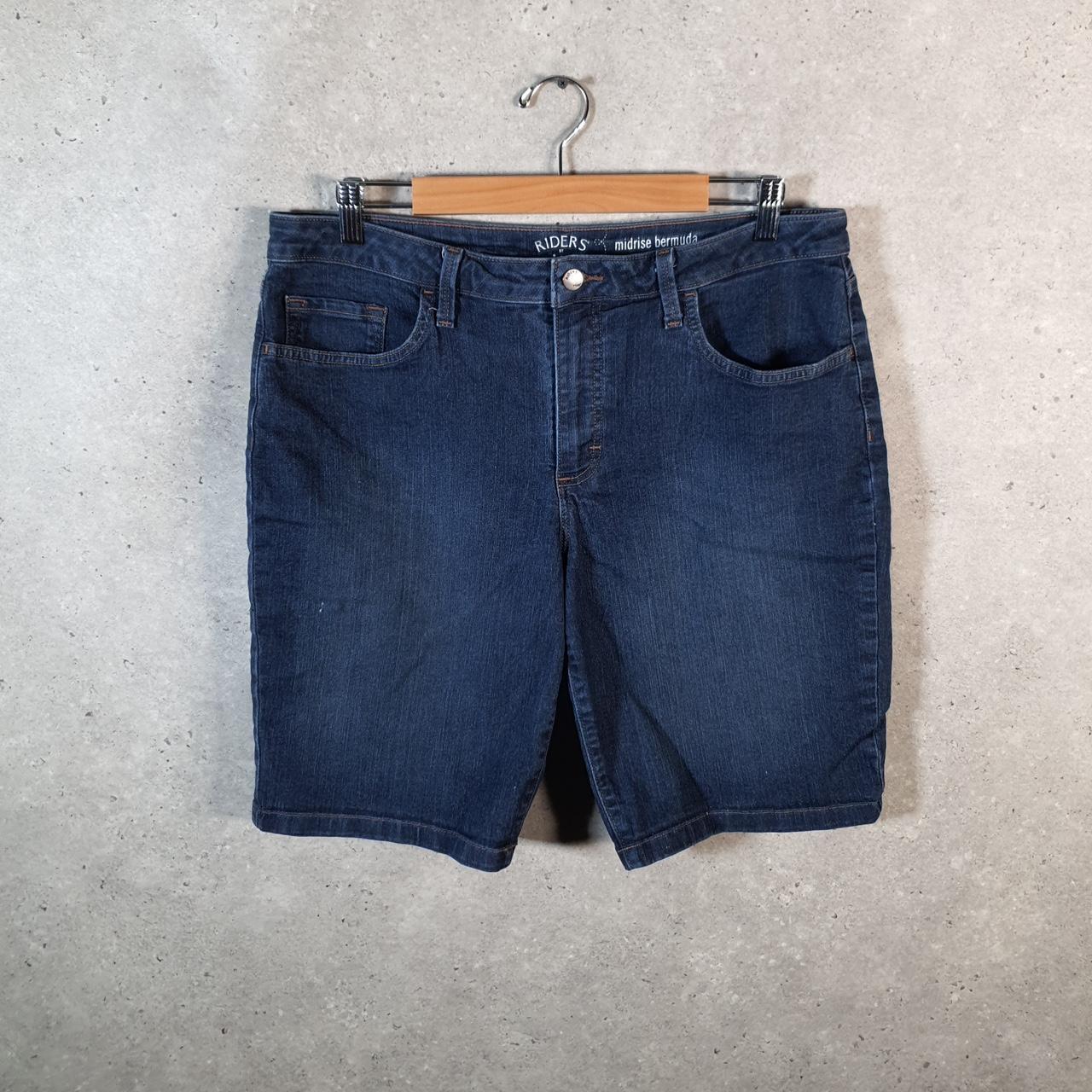 Vintage Lee Baggy Shorts Jorts Cargo Womens W34 Blue Denim Relaxed Cargo