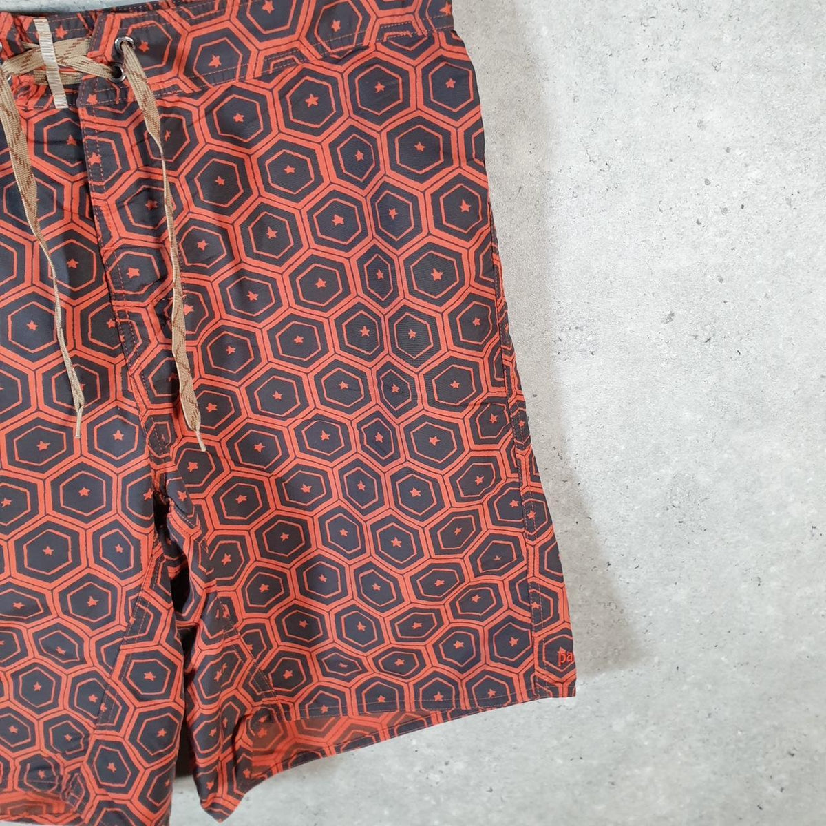 Vintage Patagonia Baggies Shorts Jorts Cargo Mens W34  Orange All Over Print Cotton A4773
