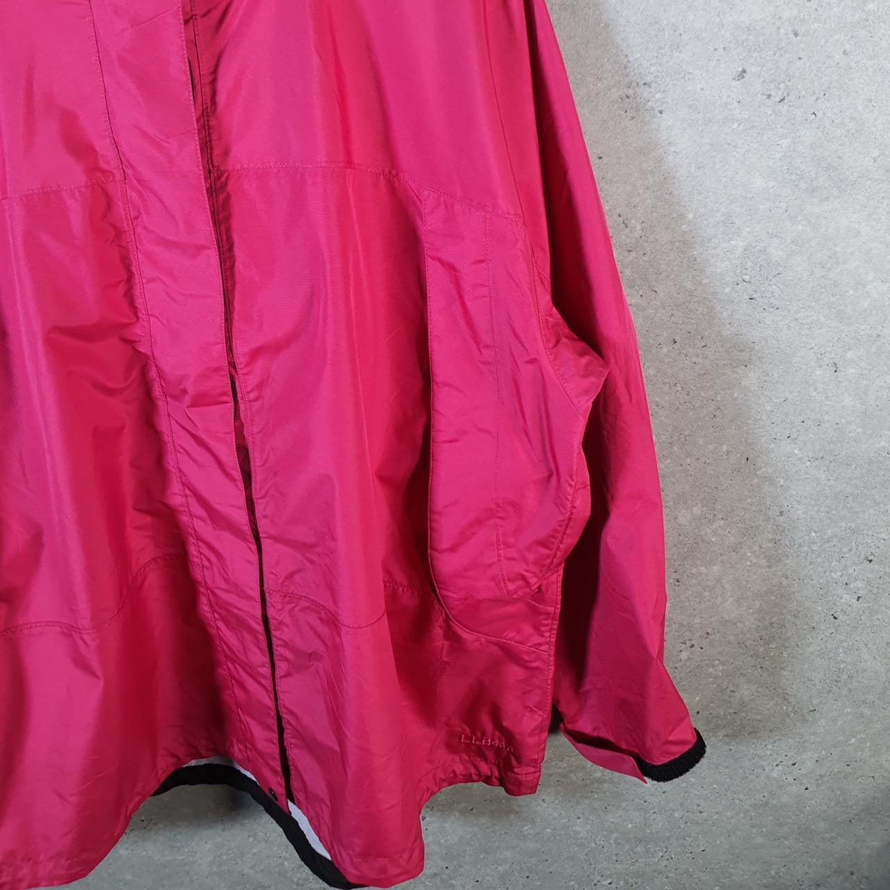 Vintage L.L. Bean Outdoors Nylon Jacket Womens 2XL Pink Waterproof Hooded