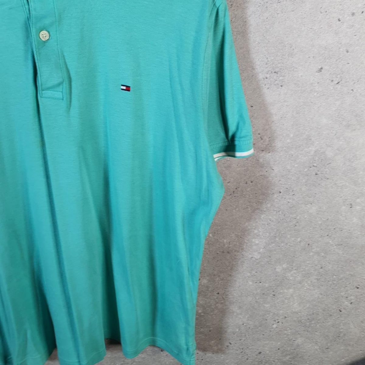 Vintage Tommy Hilfiger Polo Shirt Men’s Large Blue Custom Fit Embroidered Logo