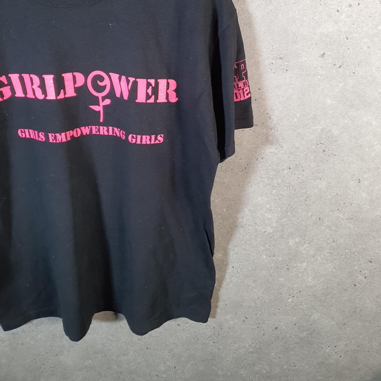 Russell Athletic NU Blend Girlpower T Shirt Mens Medium Black USA