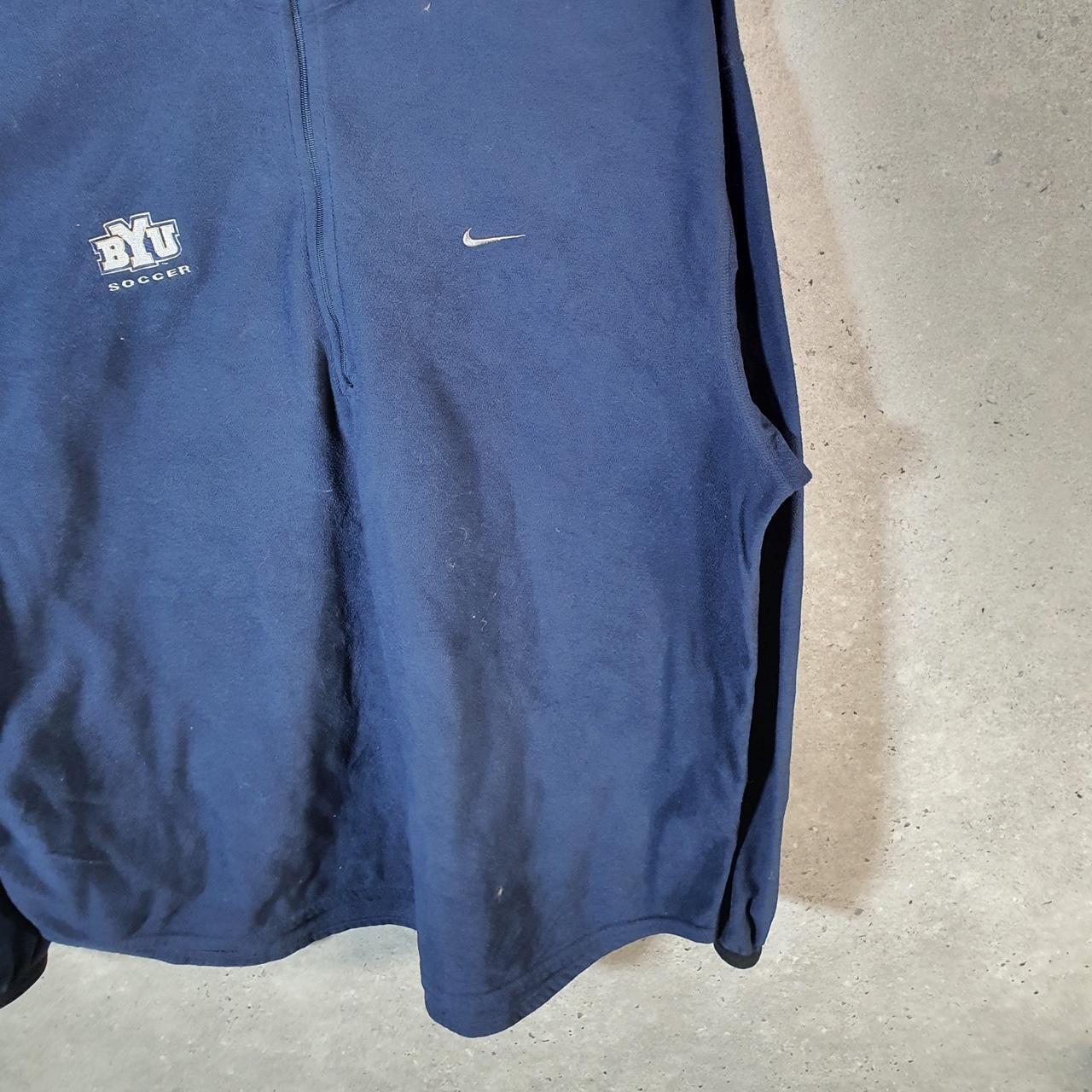 Vintage Nike 90s Therma Fit 1/4 Zip Sweatshirt Men’s Large Navy Blue Swoosh Y2K Pullover