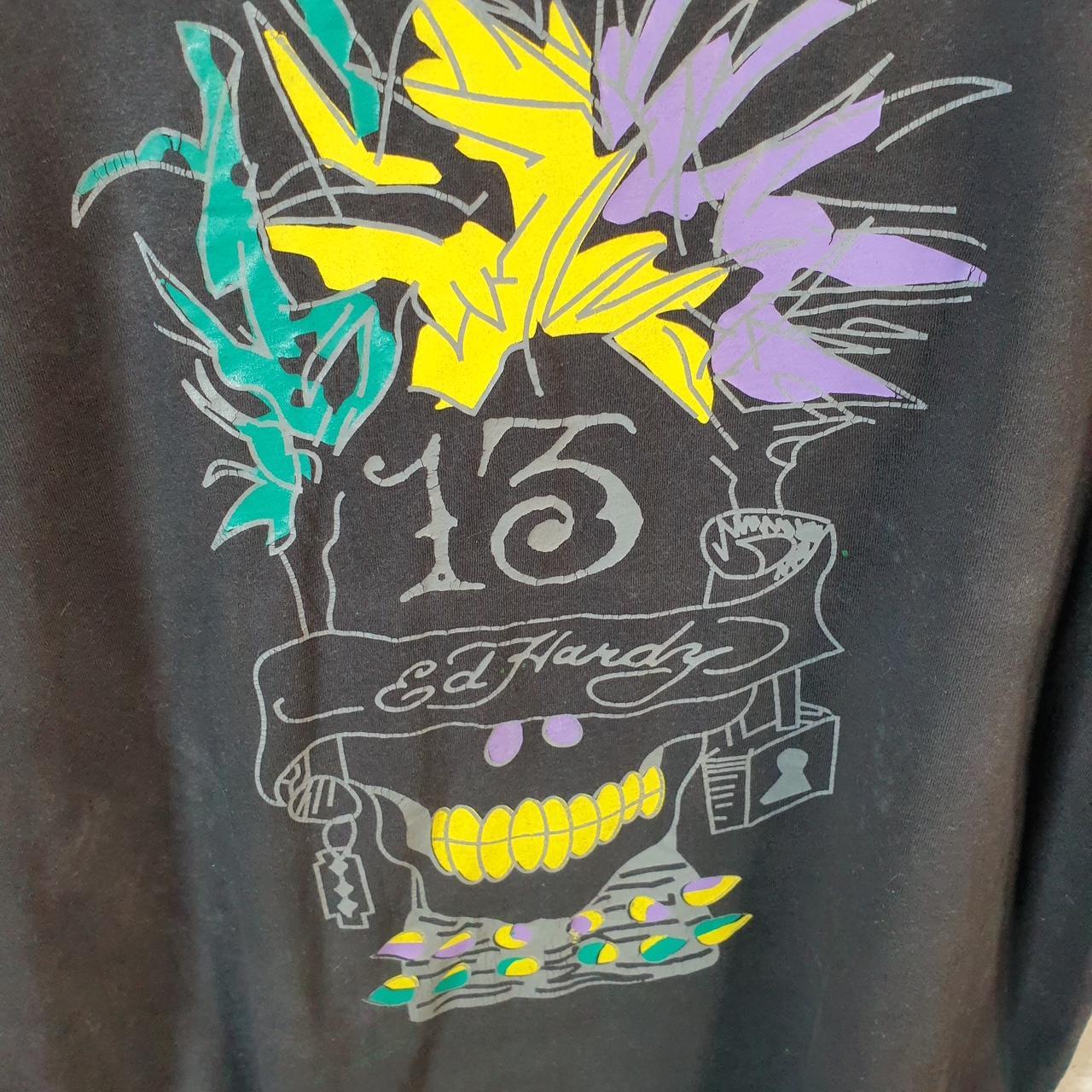 Vintage Ed Hardy T Shirt Men’s Large Black Christian Audigier Love Heart Graphic Skull Y2K