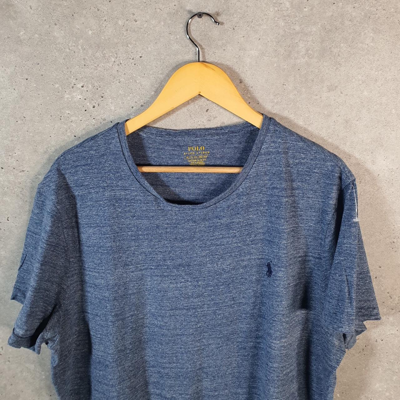 Vintage Ralph Lauren Polo Sport T Shirt Men’s XL Blue Custom Slim Fit Embroidered Pony C8706