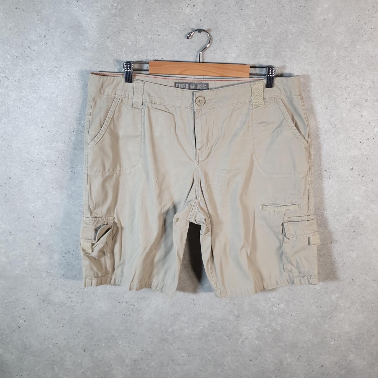 Vintage Dickies Baggy Chino Shorts Jorts Cargo Womens W38 Brown Regular Fit