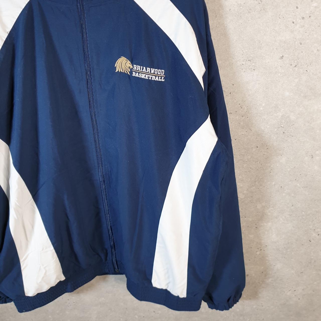 Vintage Russell Athletic Briarwood Basketball qTrack Jacket Men’s Large Blue Full Zip