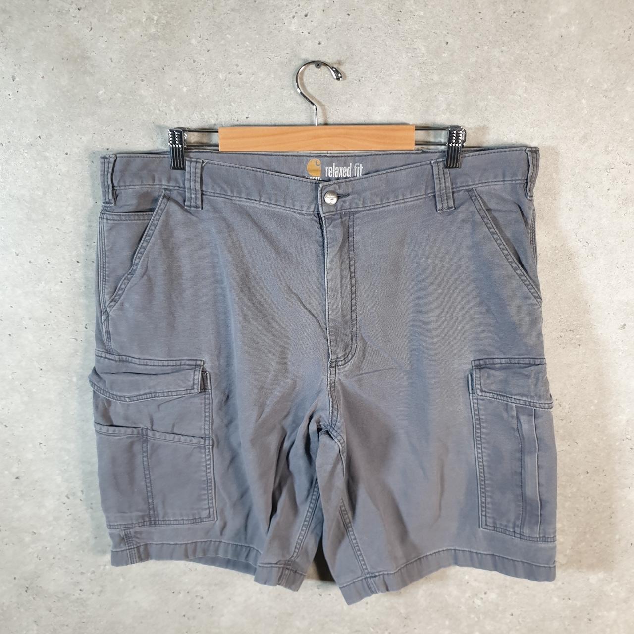 Vintage Carhartt Baggy Carpenter Shorts Jorts Cargo Men’s W42 Grey Relaxed Fit Workwear