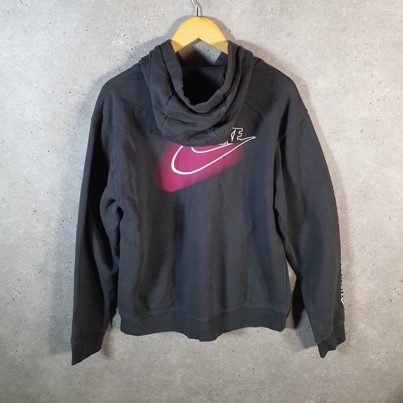 Vintage Nike Club Hoodie Men’s Large Black Swoosh Y2K Pullover Sweatshirt Logo