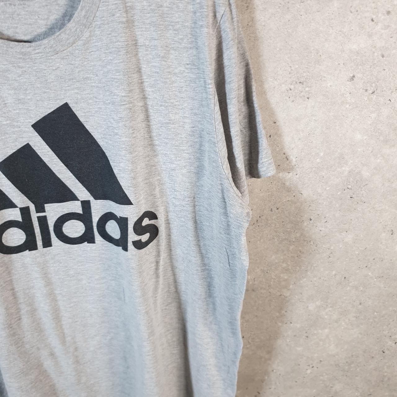 Vintage Adidas Amplifier T Shirt Men’s XL Grey Three Stripes Logo Athletic