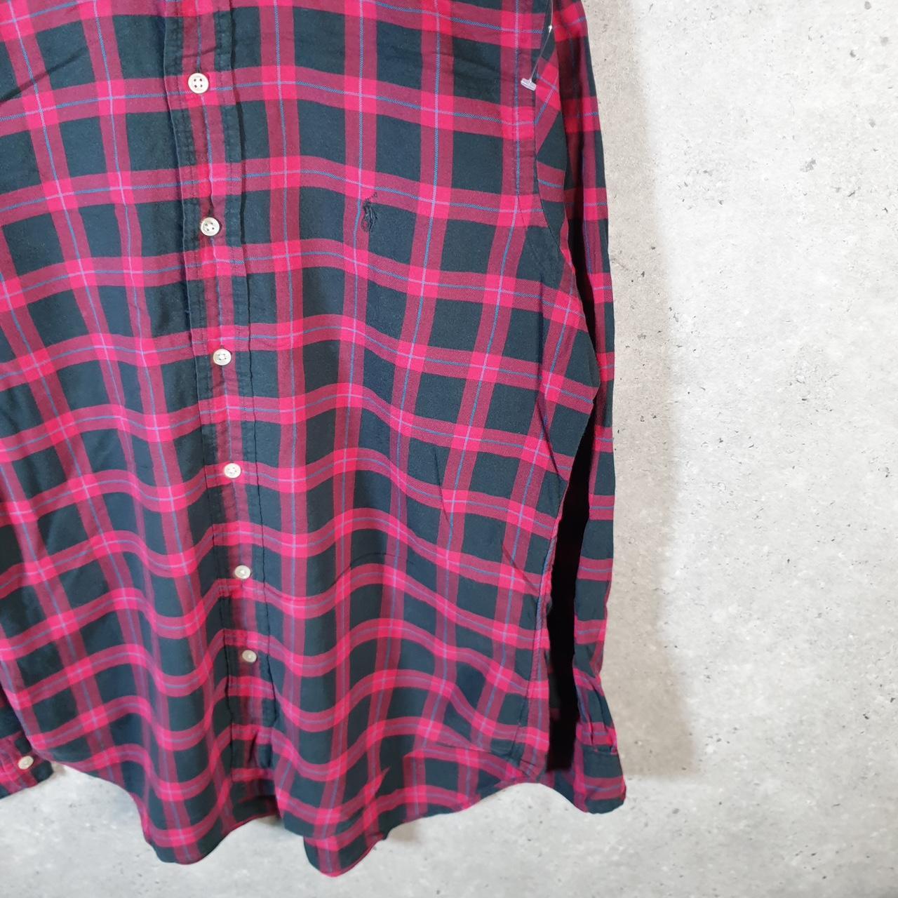 Vintage Ralph Lauren Button Down Shirt Men’s Small Classic Fit Checkered Pony Cotton