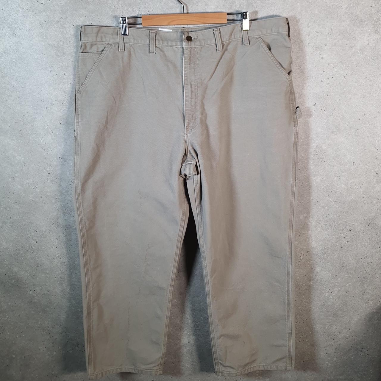 Vintage Carhartt Carpenter Trousers Mens W44 L32 Grey Original Dungaree Fit Workwear USA