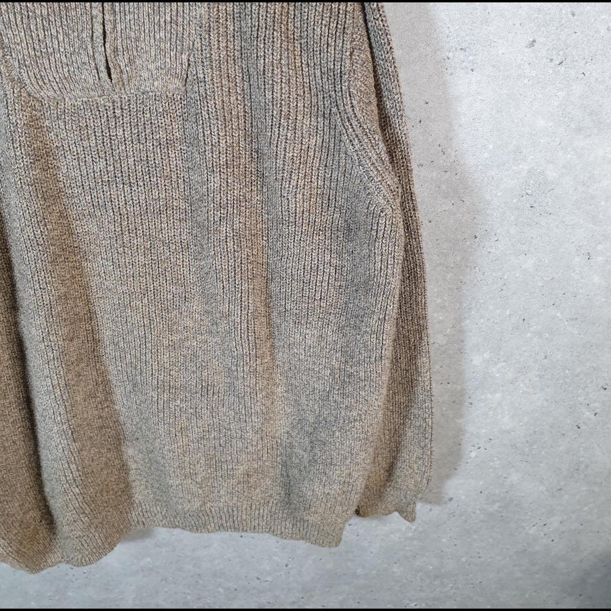 Vintage Eddie Bauer Knit Sweater Men’s Large Brown Y2K Pullover Quarter Zip