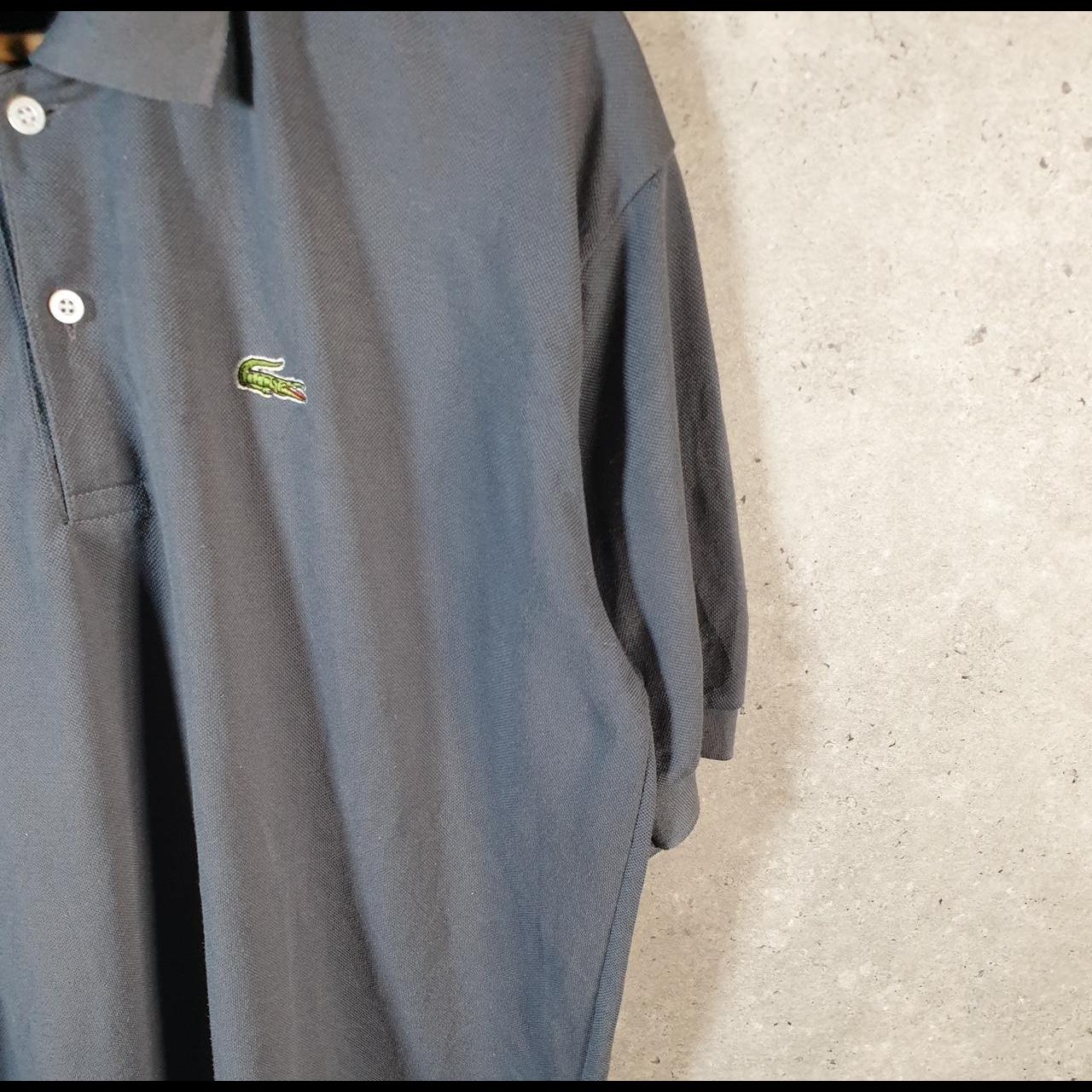 Vintage 90s Chemise Lacoste Polo Shirt Men’s Medium Grey Classic Fit Embroidered Logo