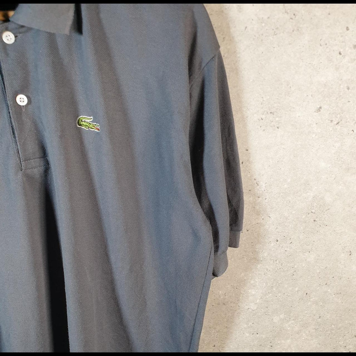 Vintage 90s Chemise Lacoste Polo Shirt Men’s Medium Grey Classic Fit Embroidered Logo