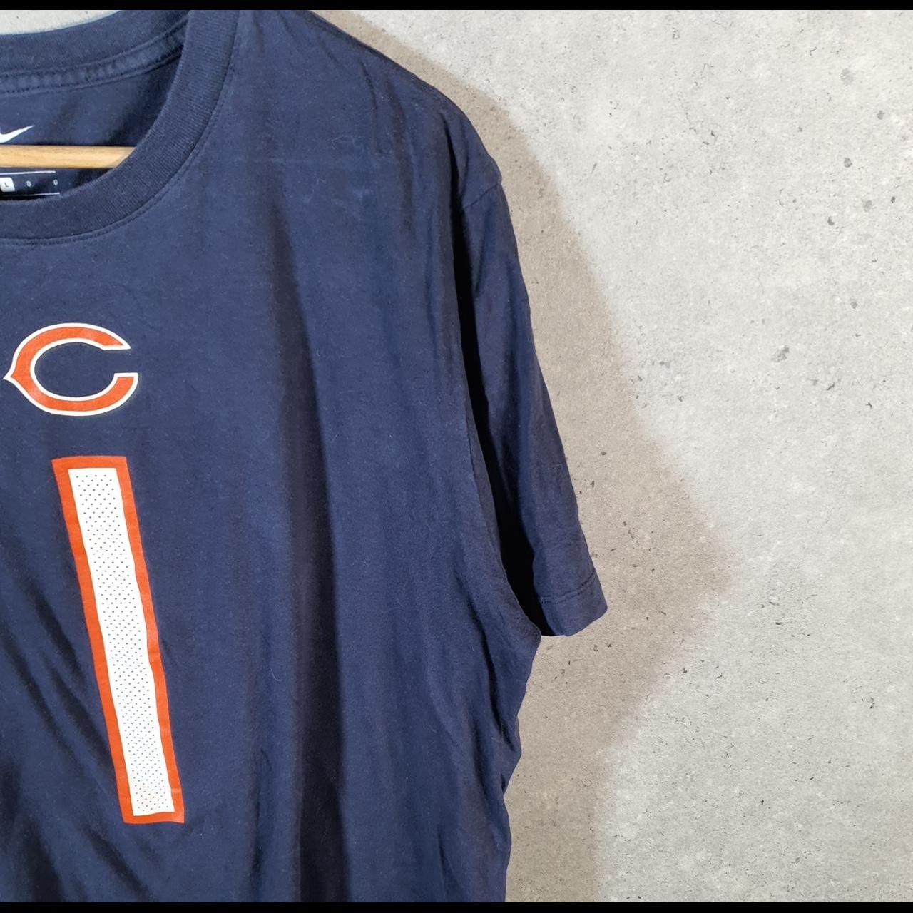 Vintage Nike Chicago Bears Fields 1 NFL T Shirt Men’s Large USA Blue Swoosh Athletic