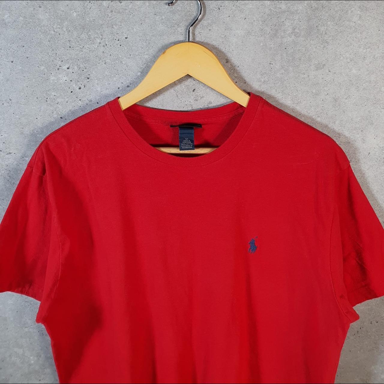 Vintage Ralph Lauren Polo T Shirt Men’s Medium Red Embroidered Pony Classic Fit C9103