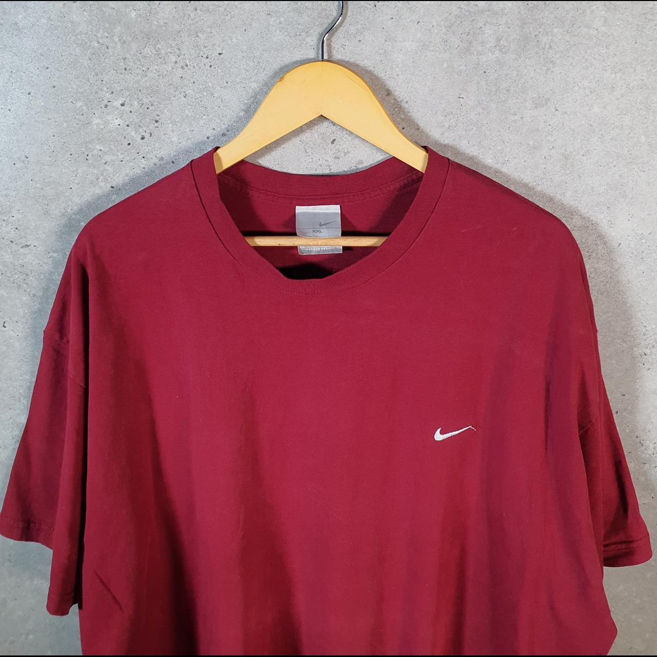 Vintage Nike 90s Swoosh T Shirt Shirt Men’s 2XL Red Embroidered Logo Athletic C9581