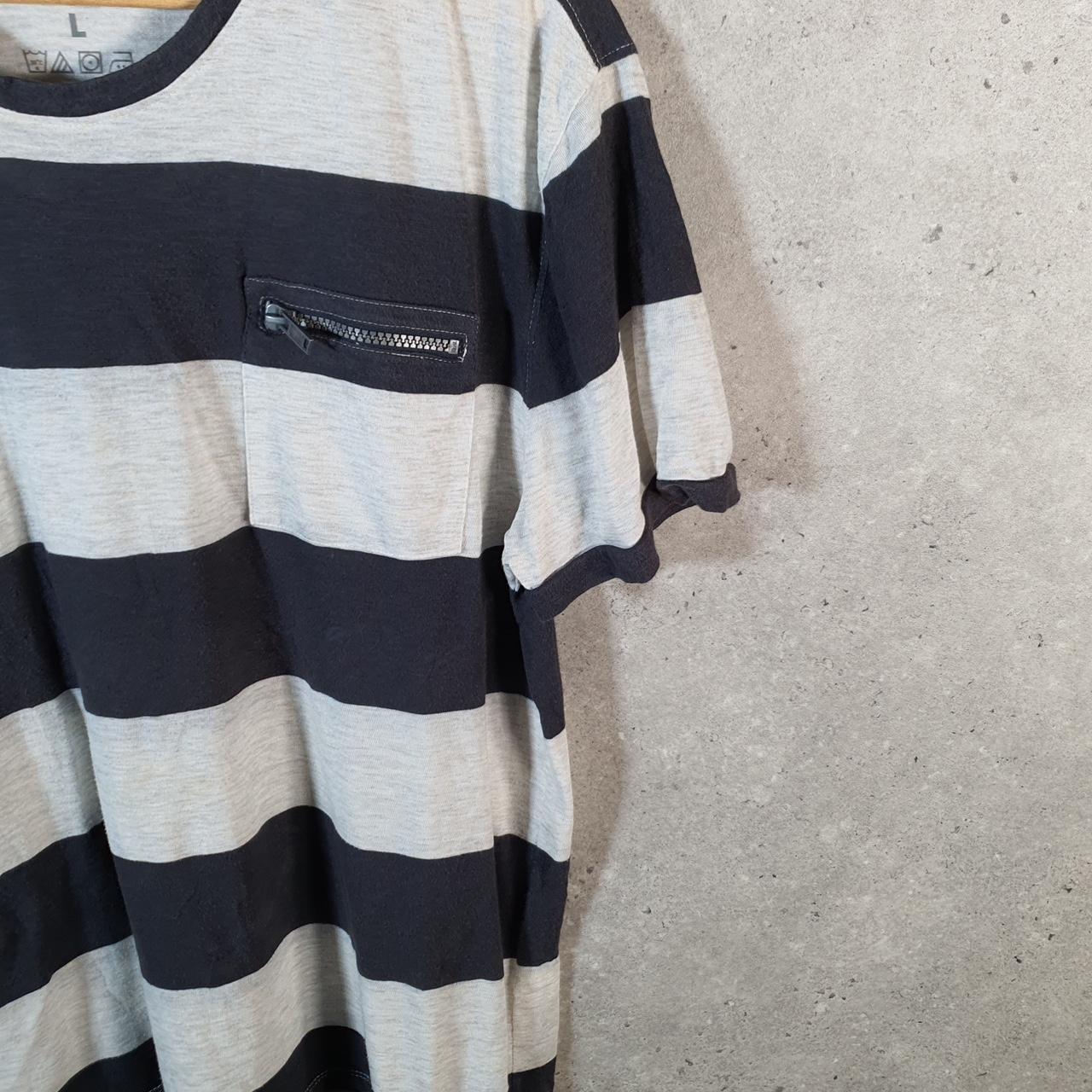 Vintage Calvin Klein Graphic Blank T Shirt Men’s Large Striped Casual Sports