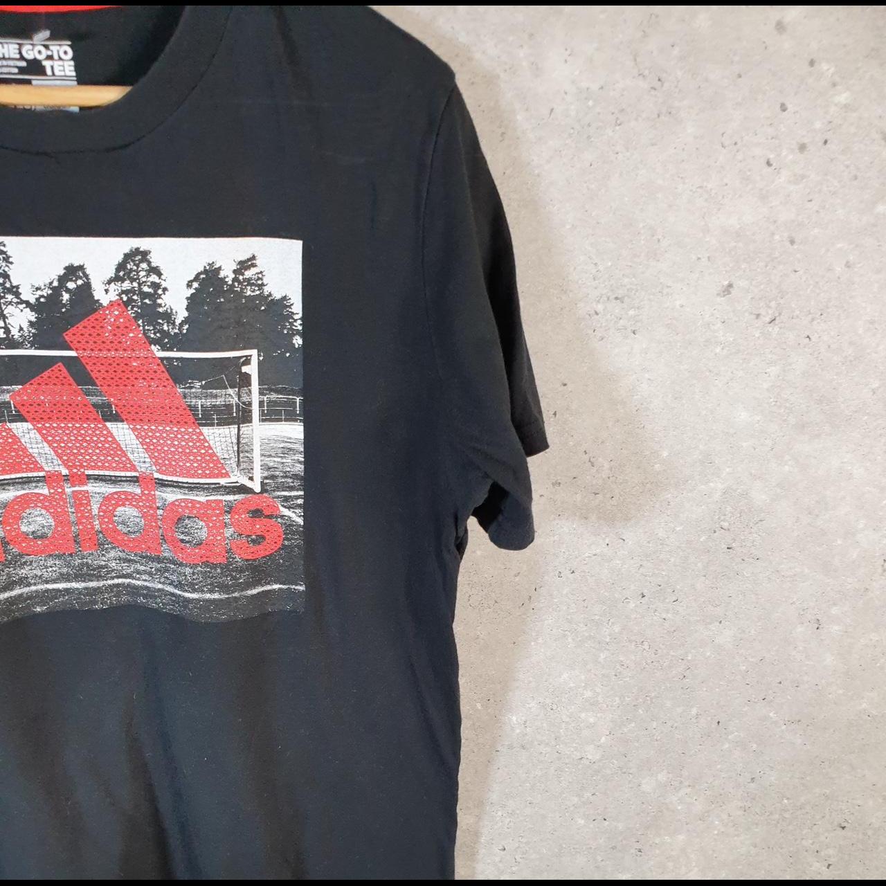 Vintage Adidas Go To Tee T Shirt Womens XL Black Three Stripes Logo Athletic