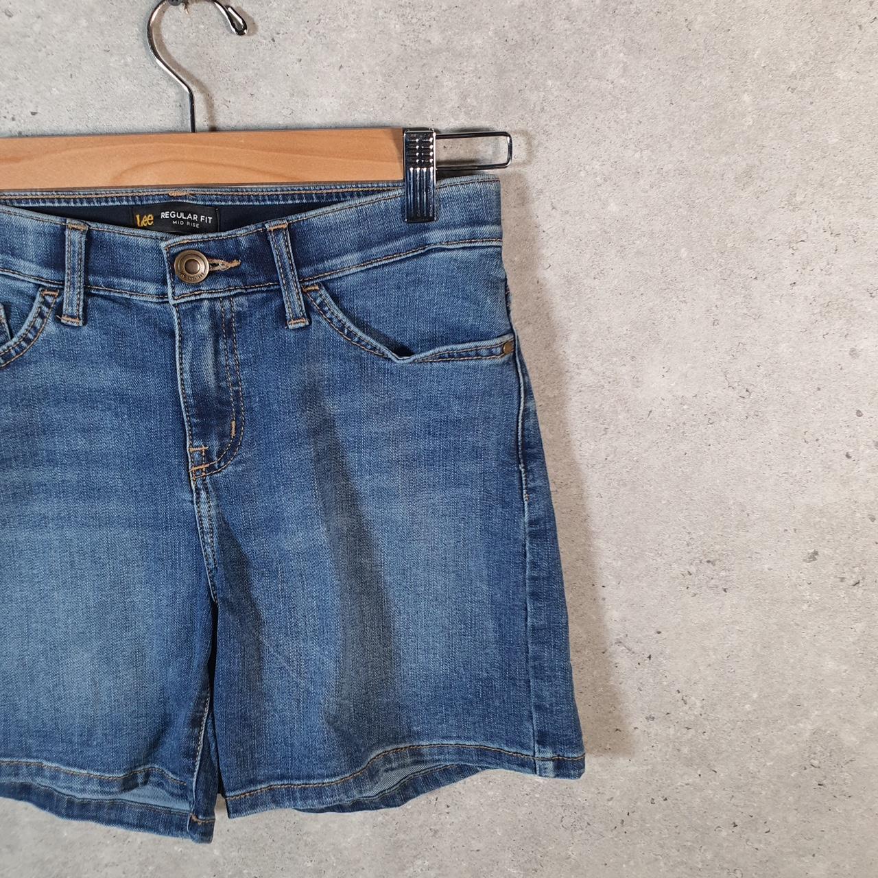 Vintage Lee Baggy Shorts Jorts Cargo Womens W28 Blue Denim Relaxed Cargo