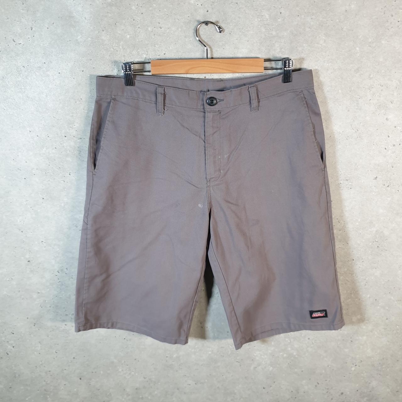 Vintage Dickies Baggy Chino Shorts Jorts Cargo Mens W34 Grey Relaxed Fit