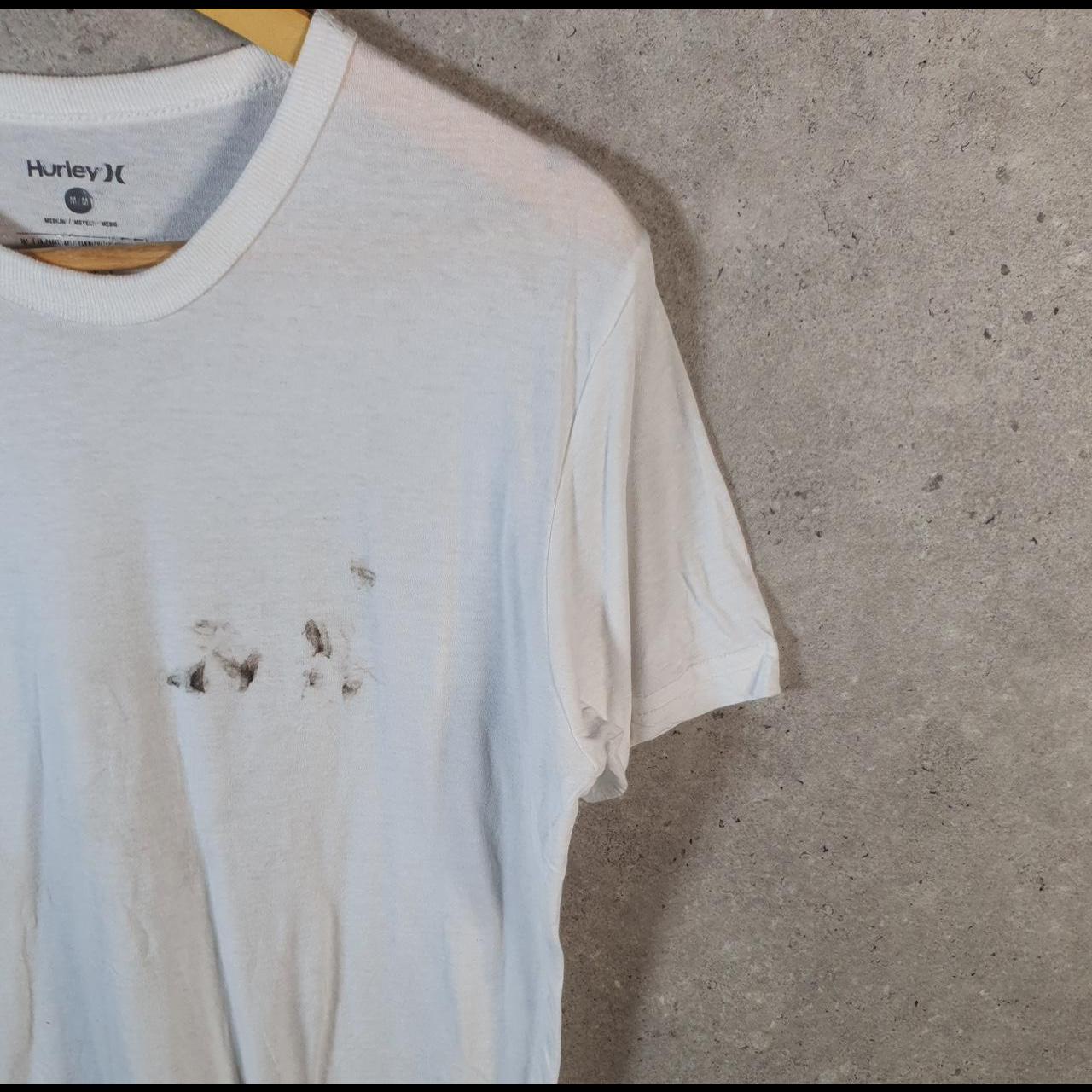 Vintage Hurley Spellout T Shirt Men’s White Medium Casual Sports Logo Athletic