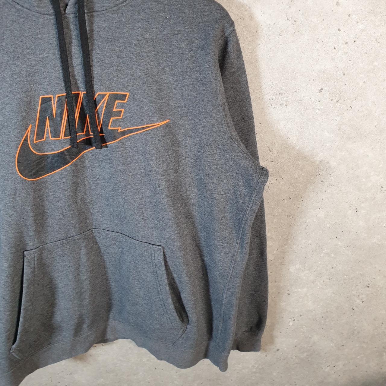 Vintage Nike Club Embroidered Hoodie Men’s Large Grey Swoosh Y2K Pullover